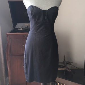 Bebe size 8 strapless black dress